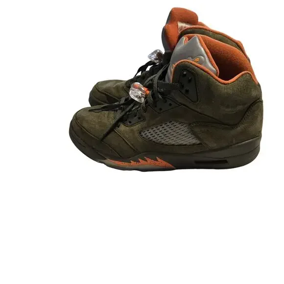 Jordan 5 Retro “Olive” 2024 Army Olive Solar Orange Suede Mens Sz 10.5 - Picture 2 of 11